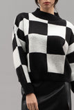 Checkered Crew Neck Sweater