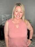 Pop Of Paisley Tank - Dusty Rose