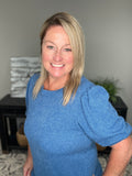 Moody Blues Puff Sleeve Top
