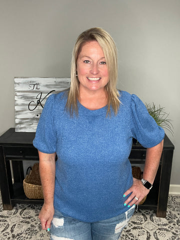 Moody Blues Puff Sleeve Top