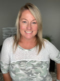 Camo Contrast Top