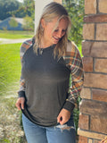 Pretty In Plaid Raglan Top