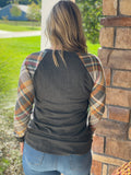 Pretty In Plaid Raglan Top