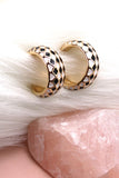 Checker Hoop Earrings