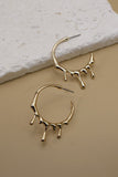 Gold Drip Hoops
