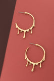 Gold Drip Hoops