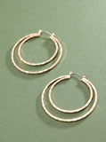 Hammered Double Hoops