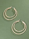 Hammered Double Hoops