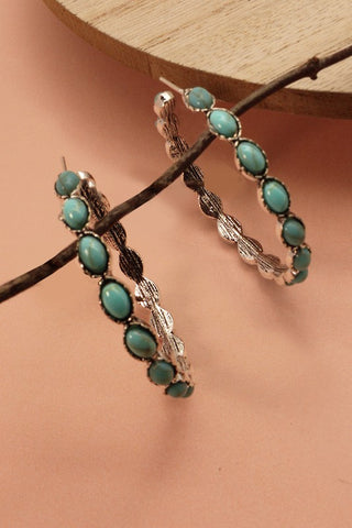 Turquoise Hoops