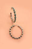 Turquoise Hoops