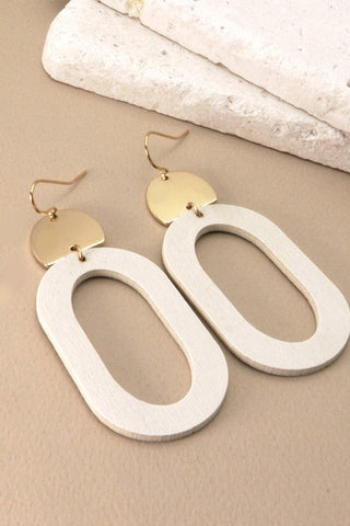 Wood Drop Earrings