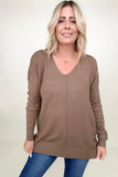 Front Seam Light Knit Sweater - 4 Colors!