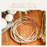 Bracelet Set In Shimmering Ivory