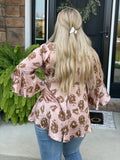 Satin Tie Front Cardigan - Mauve