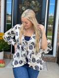 Satin Tie Front Cardigan - Ivory