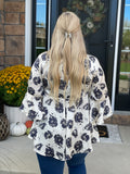 Satin Tie Front Cardigan - Ivory