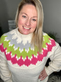 Mountain Lodge Sweater - Multi-Green