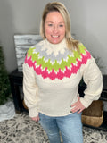 Mountain Lodge Sweater - Multi-Green