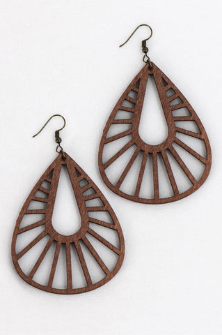 Boho Filigree Earrings-Brown