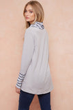 Stripe Cowl Neck Top