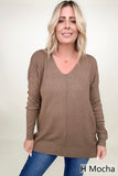Front Seam Light Knit Sweater - 4 Colors!