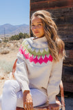 Mountain Lodge Sweater - Multi-Green