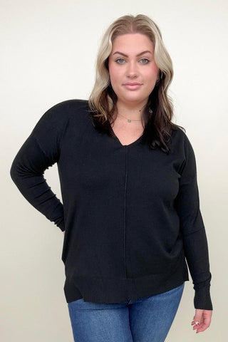 Front Seam Light Knit Sweater - 4 Colors!