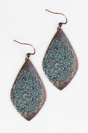 Patina Turquoise Earrings