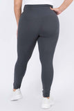 Full Length Peach Skin Soft Leggings - Charcoal