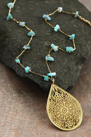 Stone Chain Necklace